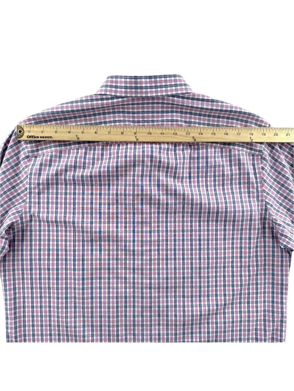 UNTUCKit Pink/Blue Check Slim Fit Wrinkle Free Button Front Shirt XL